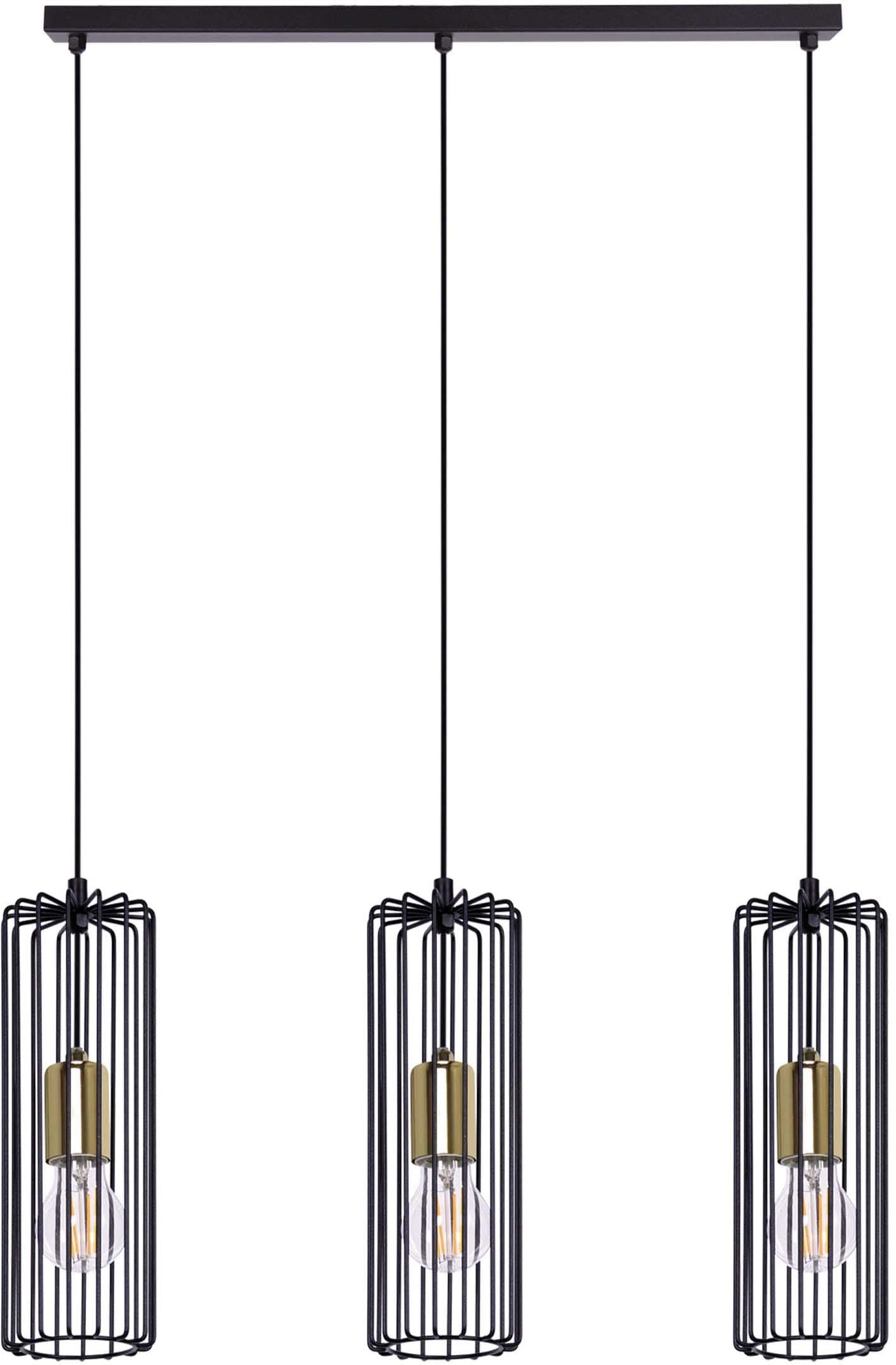 Kaja Gabia lampada sospesa 3x60 W nero K-4936