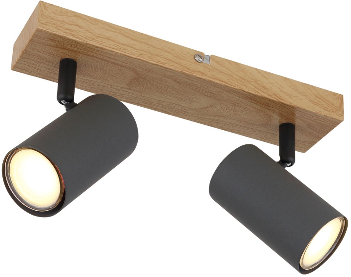 Globo Lighting Robby lampada da parete 2x35 W legno-grafite 57911-2G