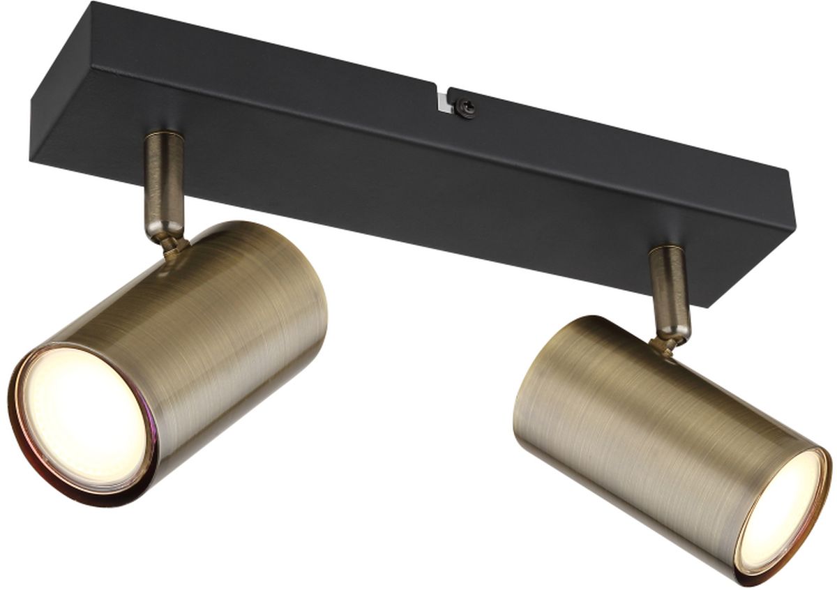 Globo Lighting Robby lampada da soffitto 2x35 W nero-ottone 57911-2M