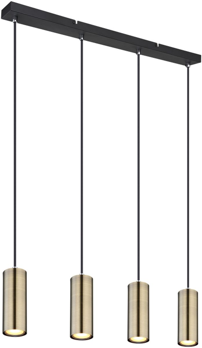 Globo Lighting Robby lampada sospesa 4x35 W nero-ottone 57911-4HM