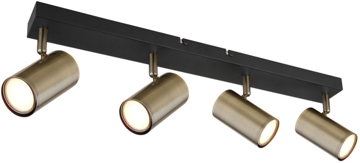 Globo Lighting Robby lampada da soffitto 4x35 W nero-ottone 57911-4M