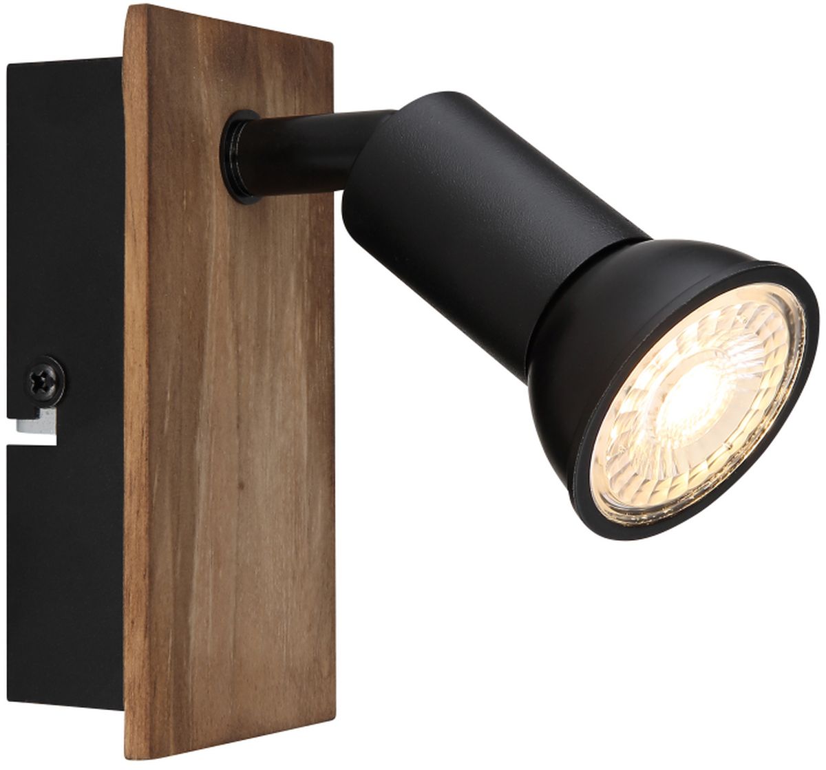 Globo Lighting Drew lampada da parete 1x35 W nero-legno 57998-1W