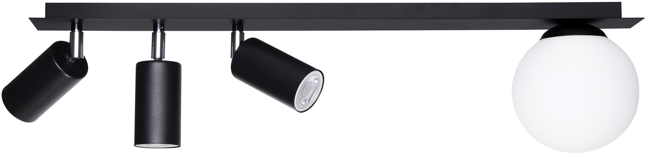 Kaja Albio lampada da soffitto 4x40 W bianco-nero K-4136