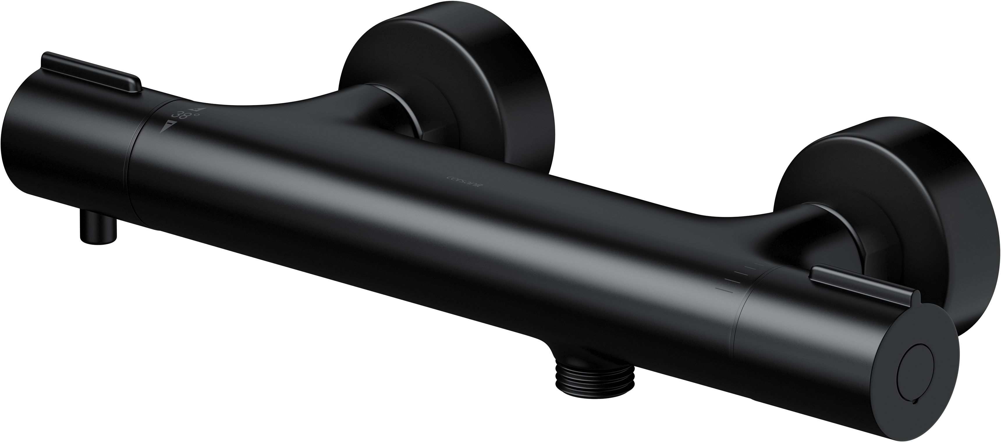 Cersanit Virgo rubinetto per doccia a parete con termostato nero S951-580