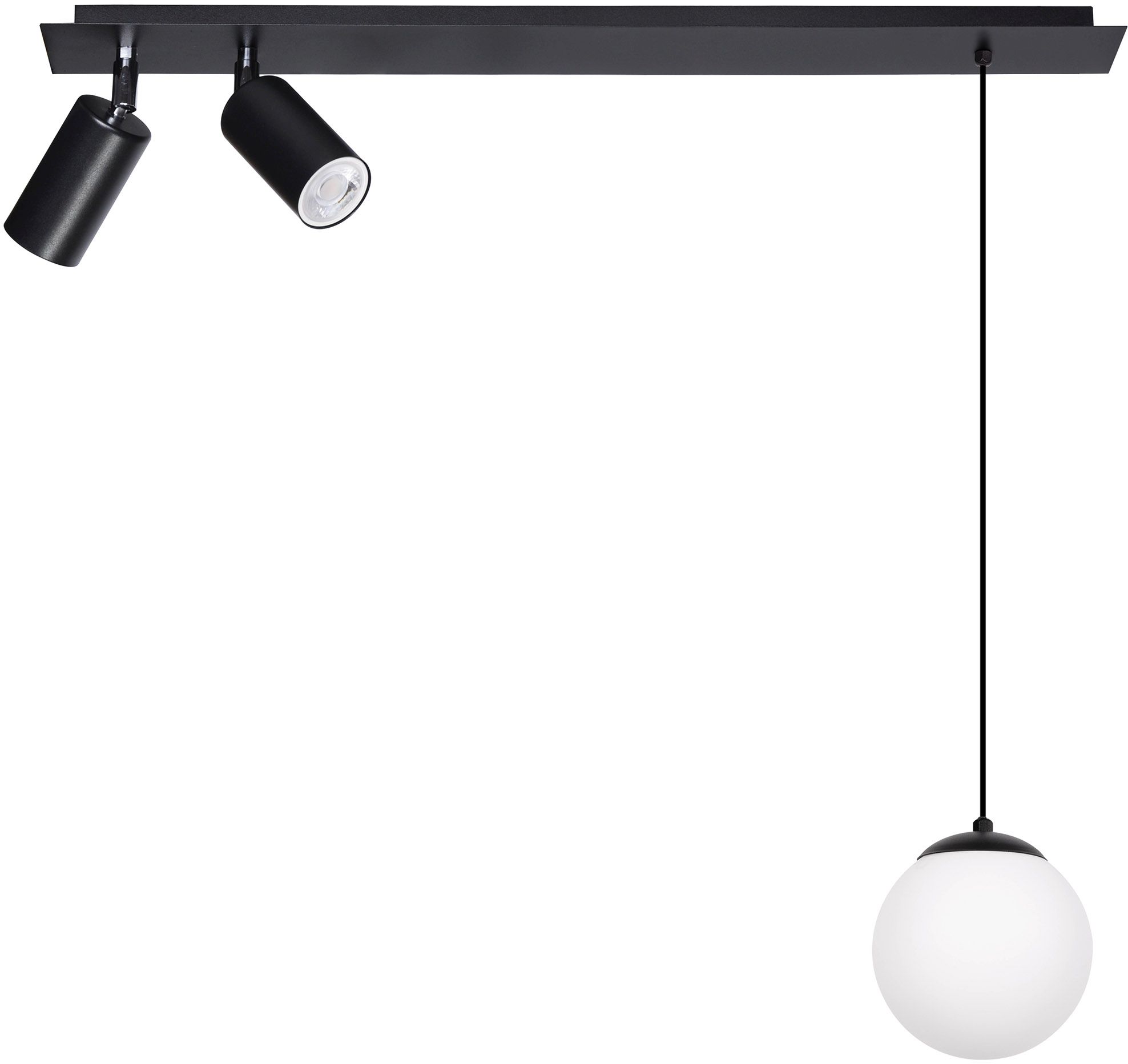 Kaja Albio lampada sospesa 3x40 W bianco-nero K-4137