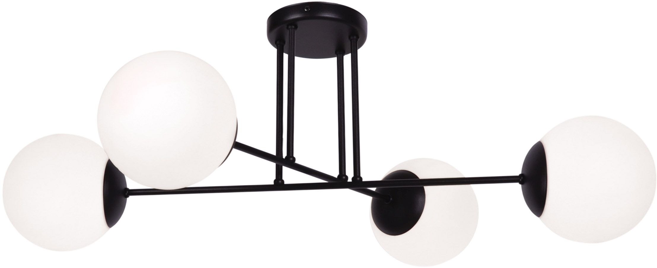 Kaja Savoy lampada da soffitto 4x40 W bianco-nero K-4924