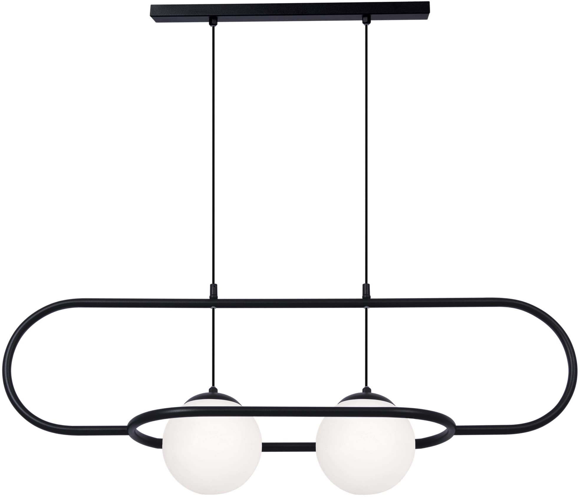 Kaja Finestra lampada sospesa 2x40 W bianco-nero K-4960