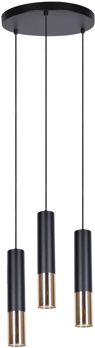 Kaja Astina lampada sospesa 3x10 W nero-ottone K-4872