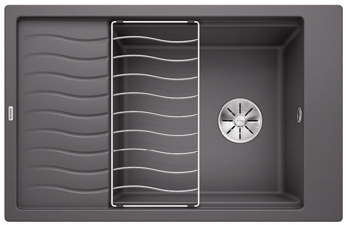 Blanco Elon XL 6 S lavello in granito 78x50 cm grigio/grafite/inox 524845