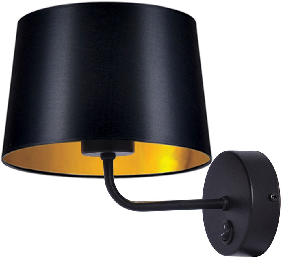 Kaja Remi Gold lampada da parete 1x40 W nero-oro K-4356