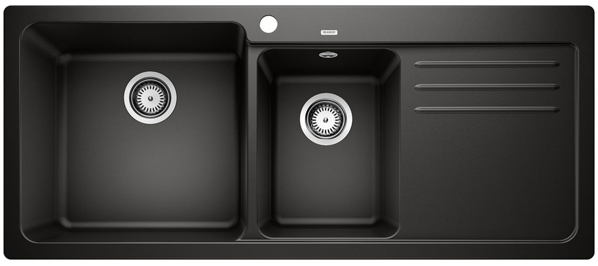 Blanco Naya 8 S lavello in granito 116x50 cm nero 525945