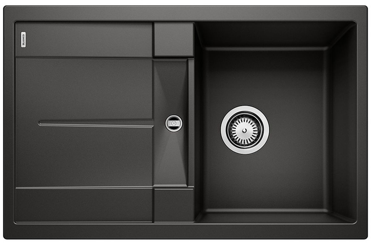 Blanco Metra 45 S lavello in granito 78x50 cm nero 525915
