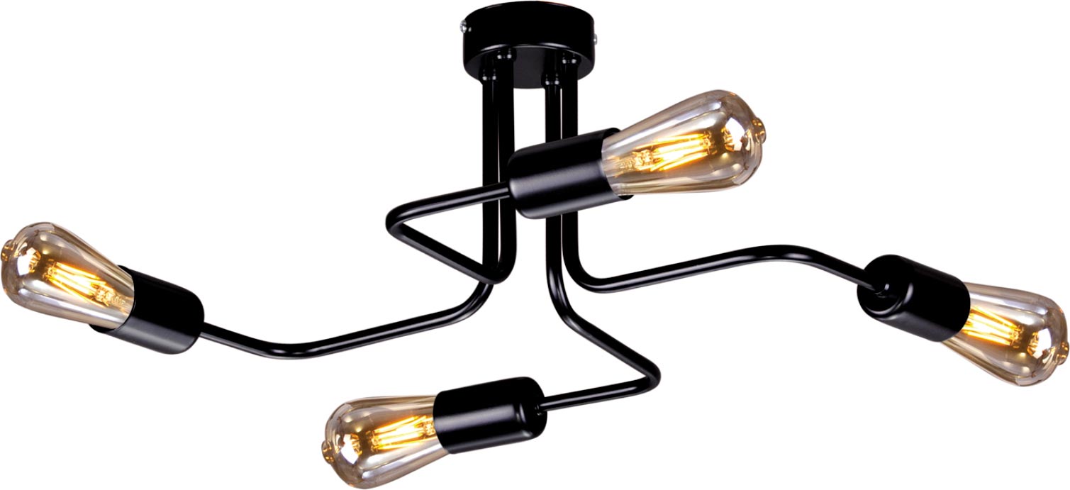 Kaja Skadi lampada da soffitto 4x60 W nero K-3892
