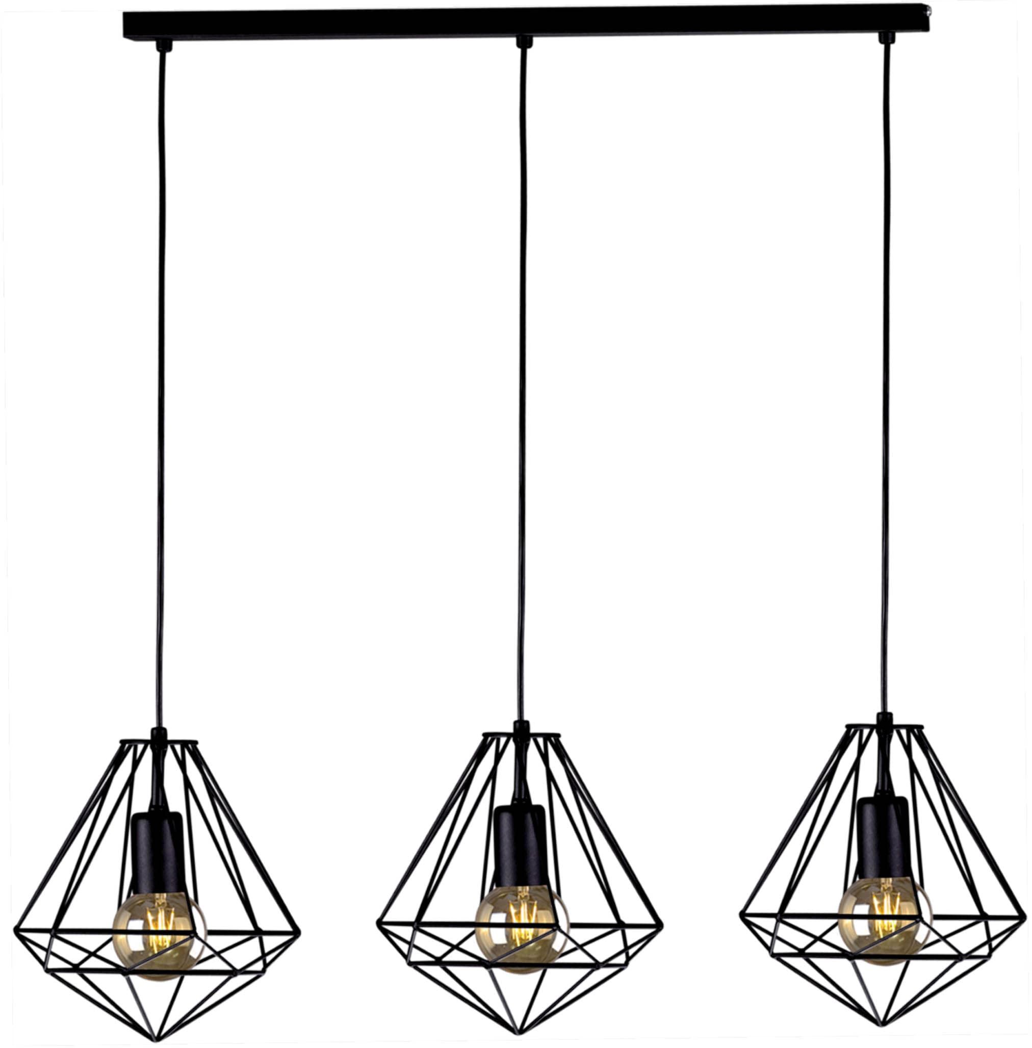 Kaja Marko lampada sospesa 3x60 W nero K-4004