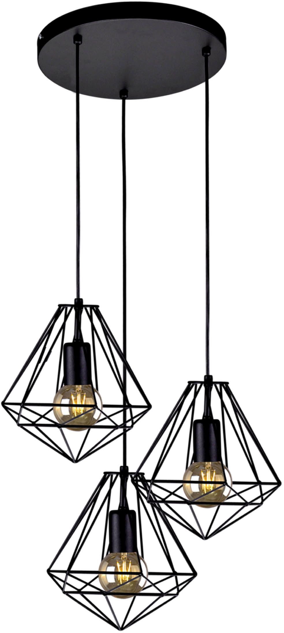 Kaja Marko lampada sospesa 3x60 W nero K-4006