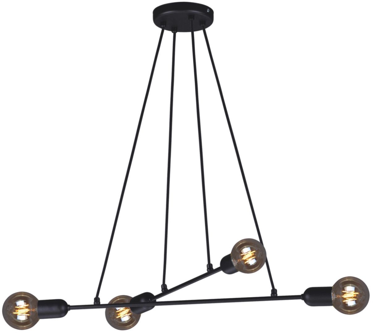 Kaja Sitya Black lampada sospesa 4x60 W nero K-4380
