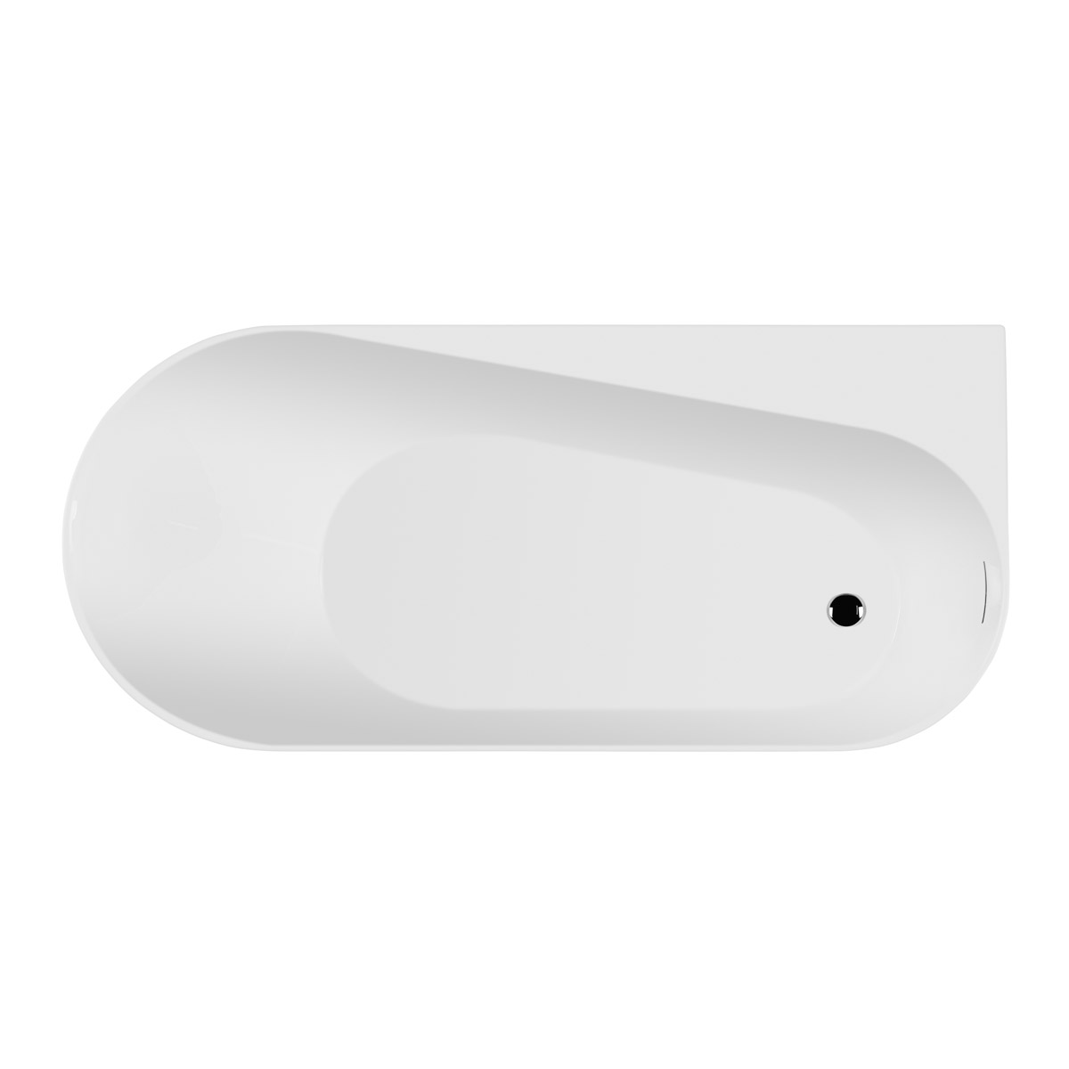 Ksuro 04 vasca da bagno freestanding 170x80 cm ovale bianco 32007000