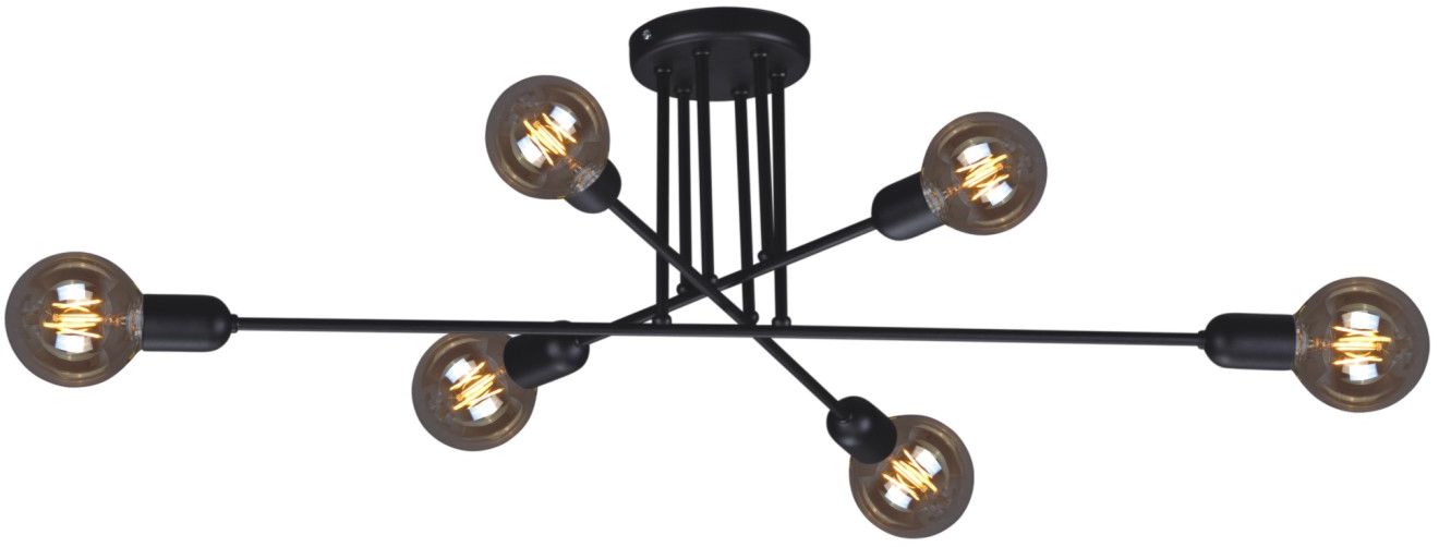 Kaja Sitya Black lampada da soffitto 6x60 W nero K-4383