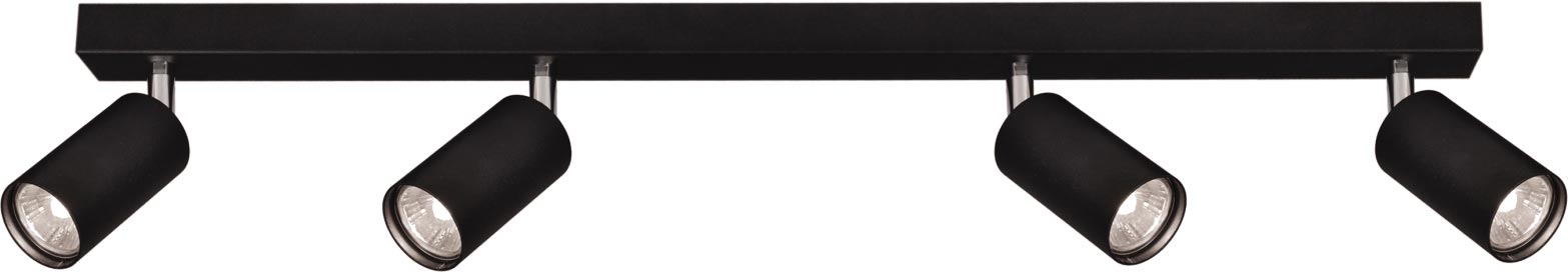Kaja Monti lampada da soffitto 4x10 W nero K-4554