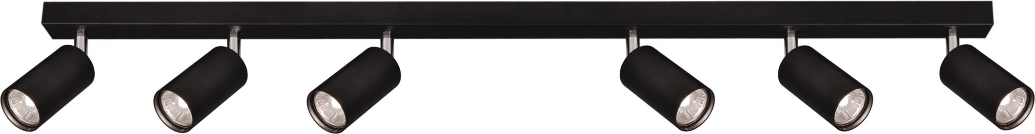 Kaja Monti lampada da soffitto 6x10 W nero K-4555