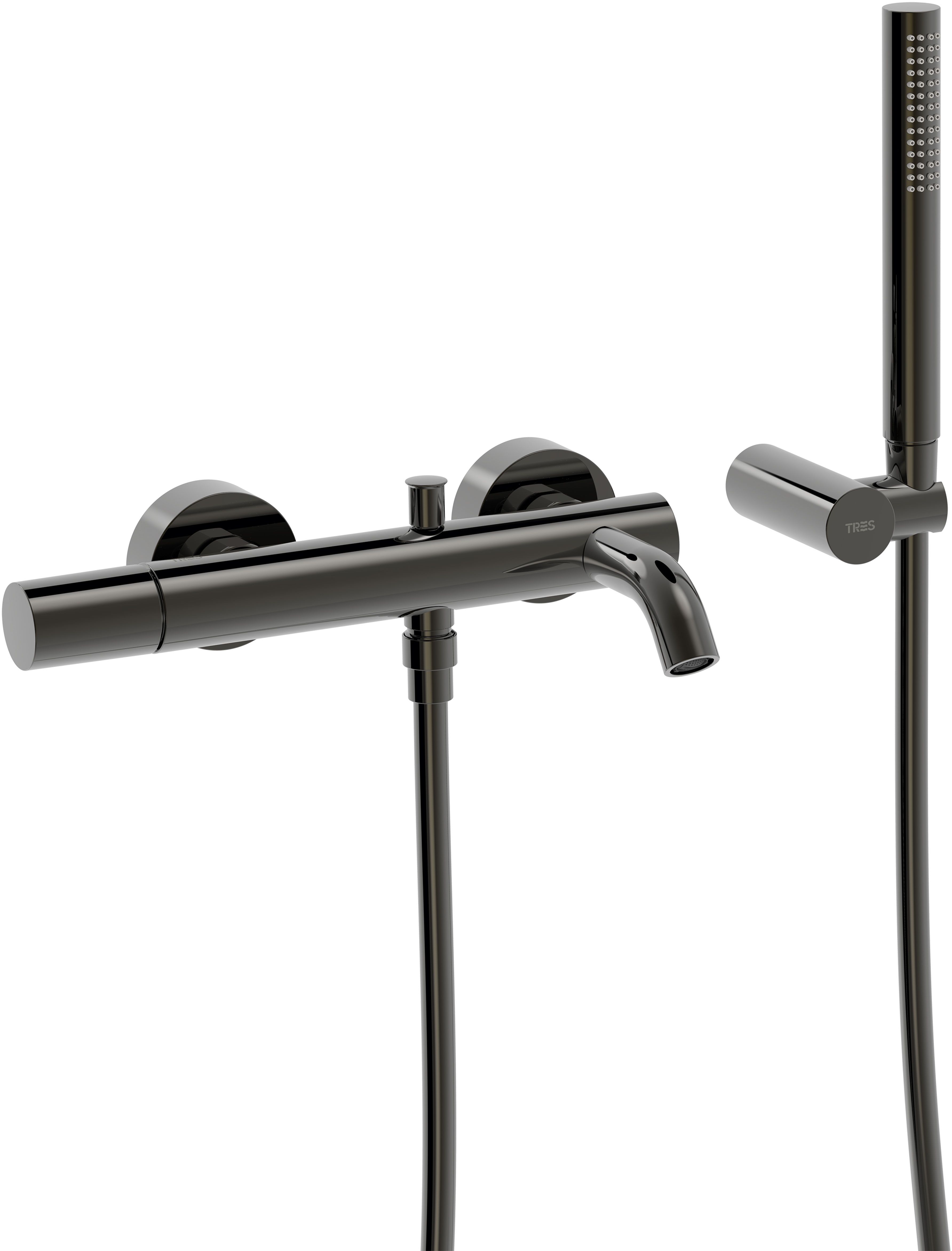 Tres Study Exclusive rubinetto per vasca e doccia a parete nero 26117001KM