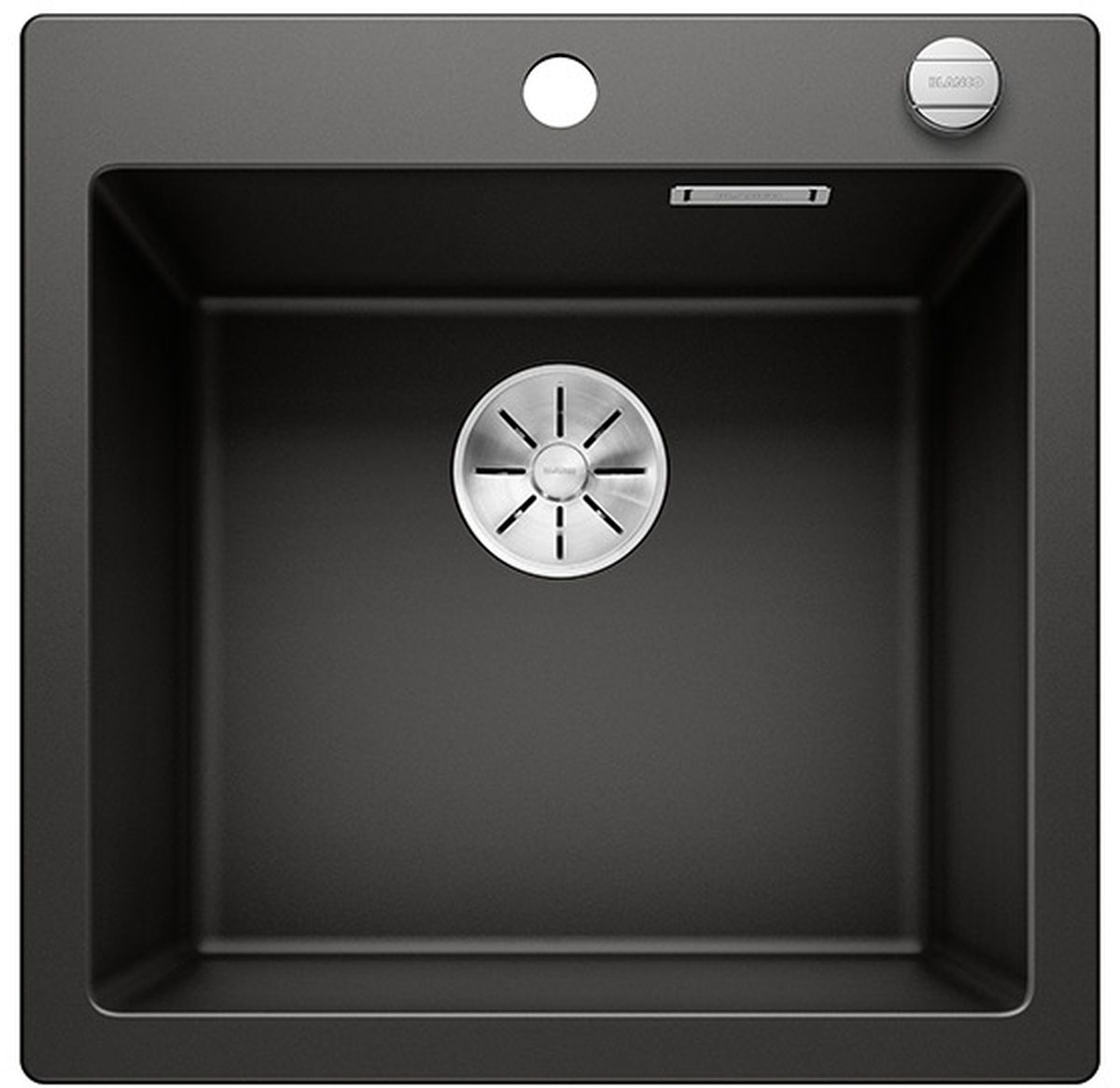 Blanco Pleon 5 lavello in granito 51.5x51 cm nero 525952