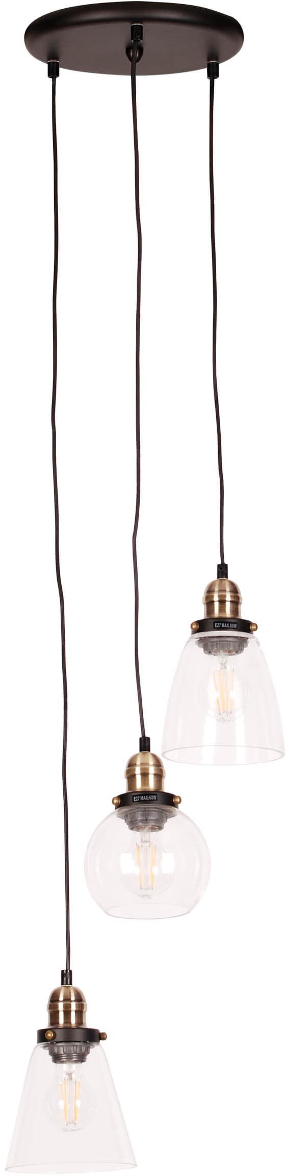 Kaja Samanta lampada sospesa 3x40 W nero K-8036B-3