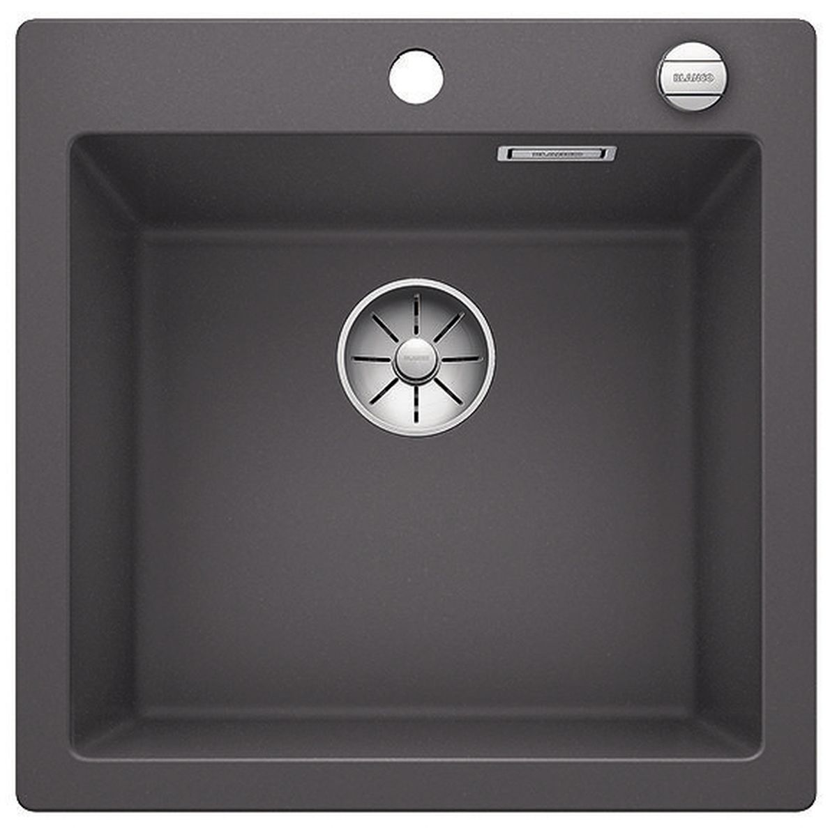 Blanco Pleon 5 lavello in granito 51.5x51 cm grigio/grafite/inox 523677