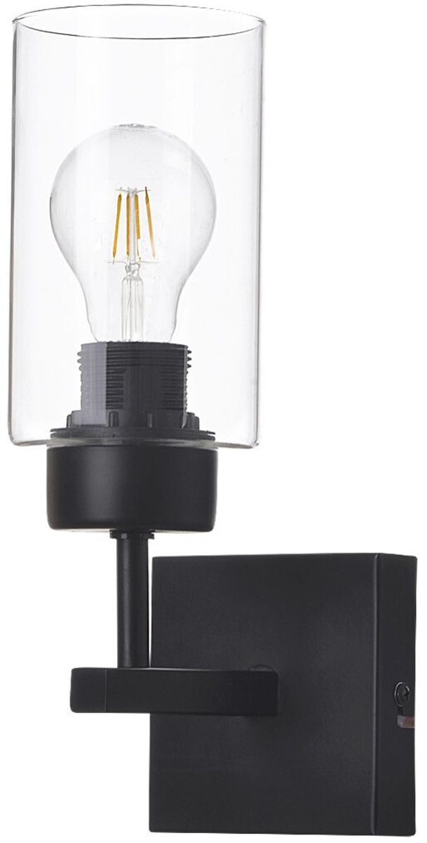 Rabalux Prudence lampada da parete 1x40 W nero-trasparente 2671