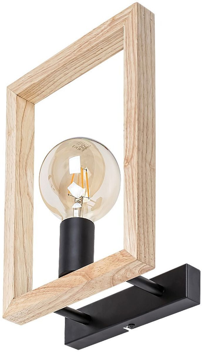 Rabalux Indigo lampada da parete 1x40 W nero-legno 2289