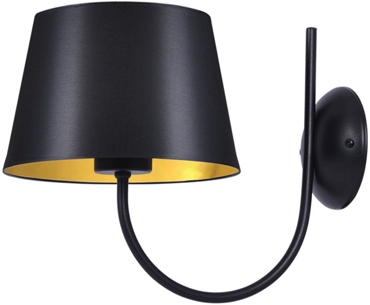 Kaja Sasto lampada da parete 1x40 W nero-oro K-4337