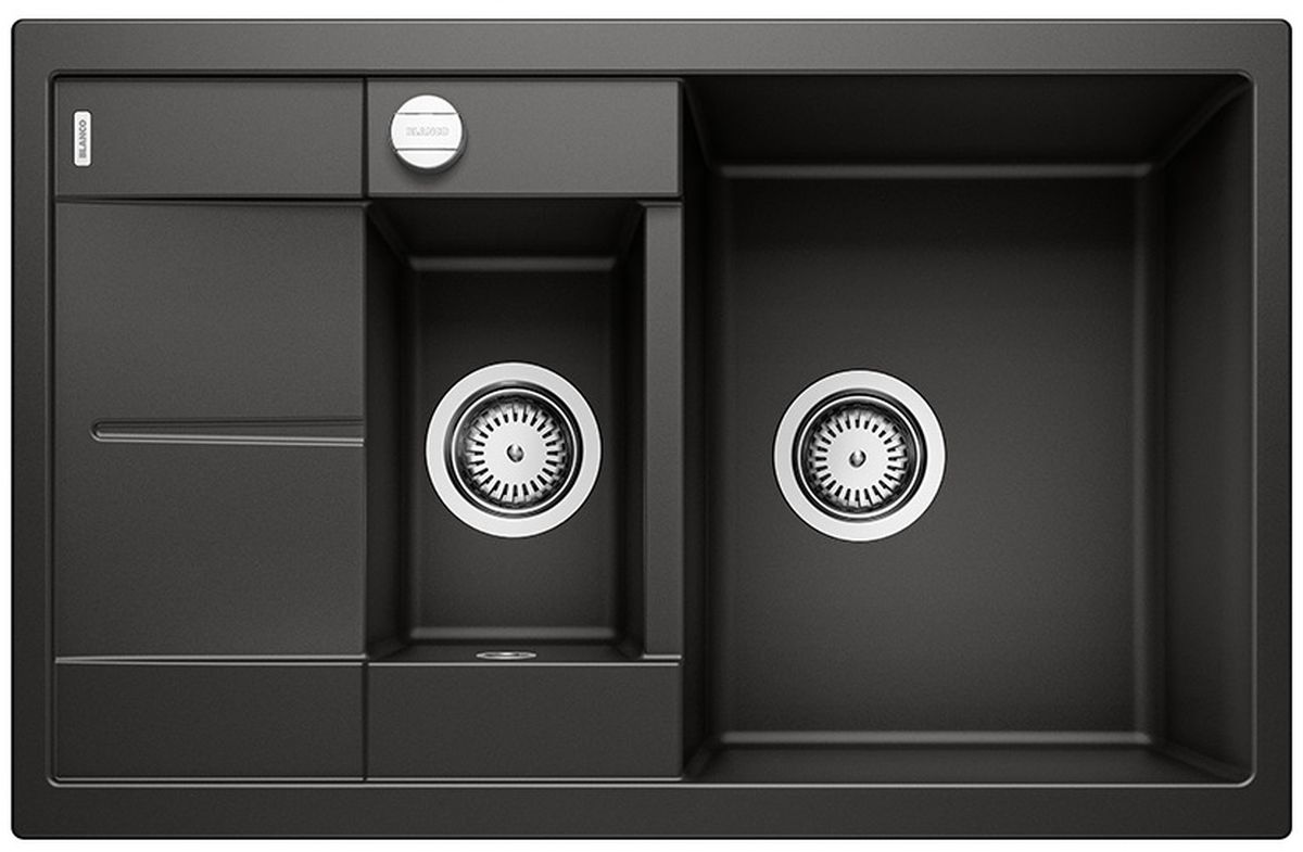 Blanco Metra 6 S Compact lavello in granito 78x50 cm nero 525925