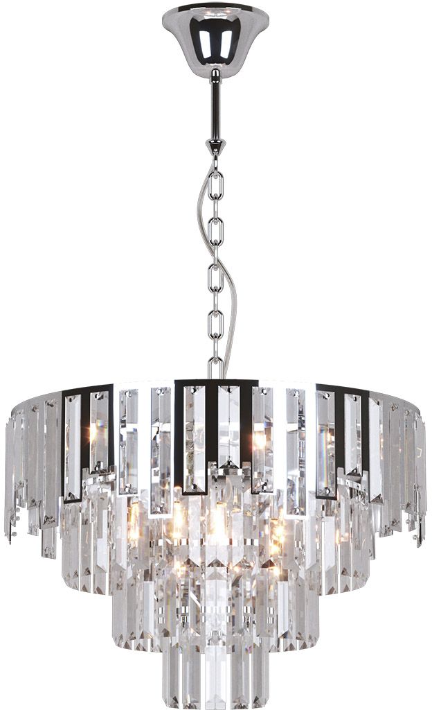 Kaja Cameron lampada sospesa 6x40 W argento-cristallo K-8176