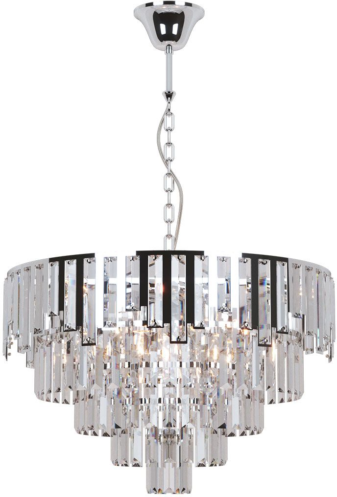 Kaja Cameron lampada sospesa x40 W argento-cristallo K-8177