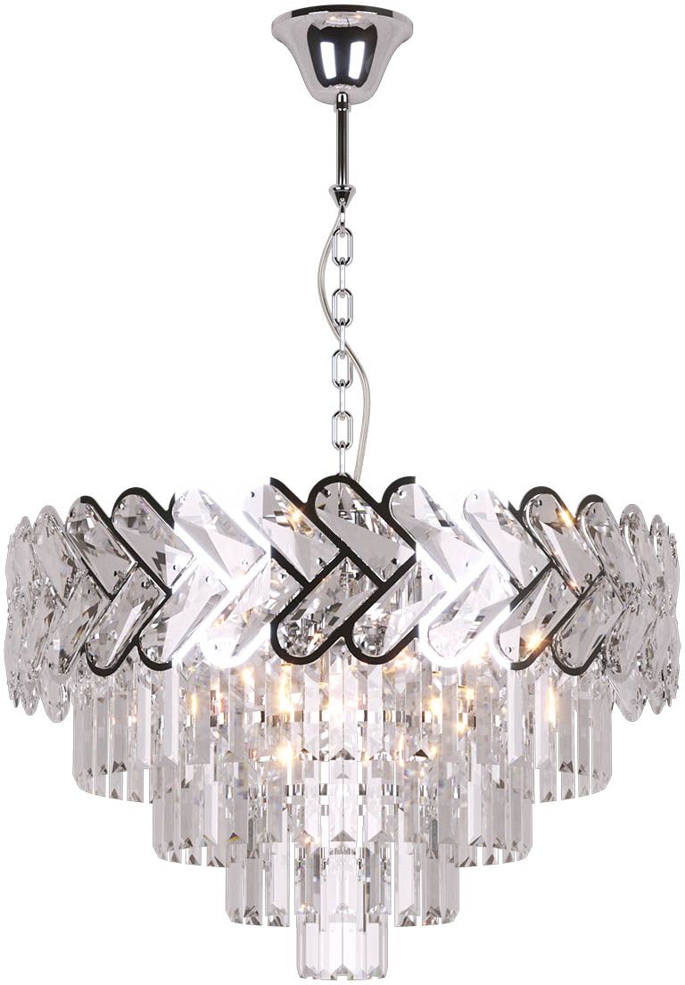 Kaja Toscana lampada sospesa x40 W argento-cristallo K-8173