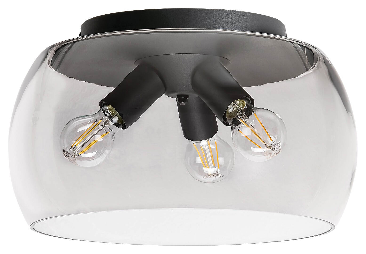 Rabalux Ursula lampada da soffitto 3x40 W nero-fumé 3189
