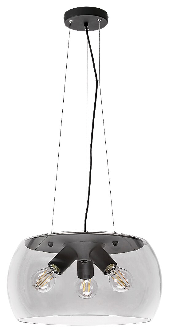 Rabalux Ursula lampada sospesa 3x40 W nero-fumé 3190