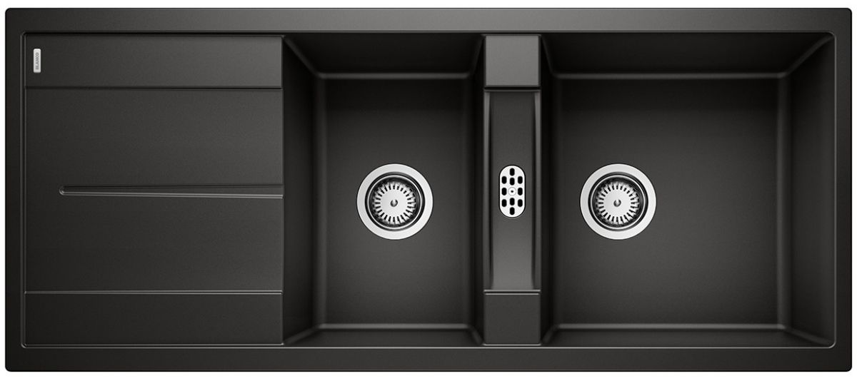 Blanco Metra 8 S lavello in granito 116x50 cm nero 525934
