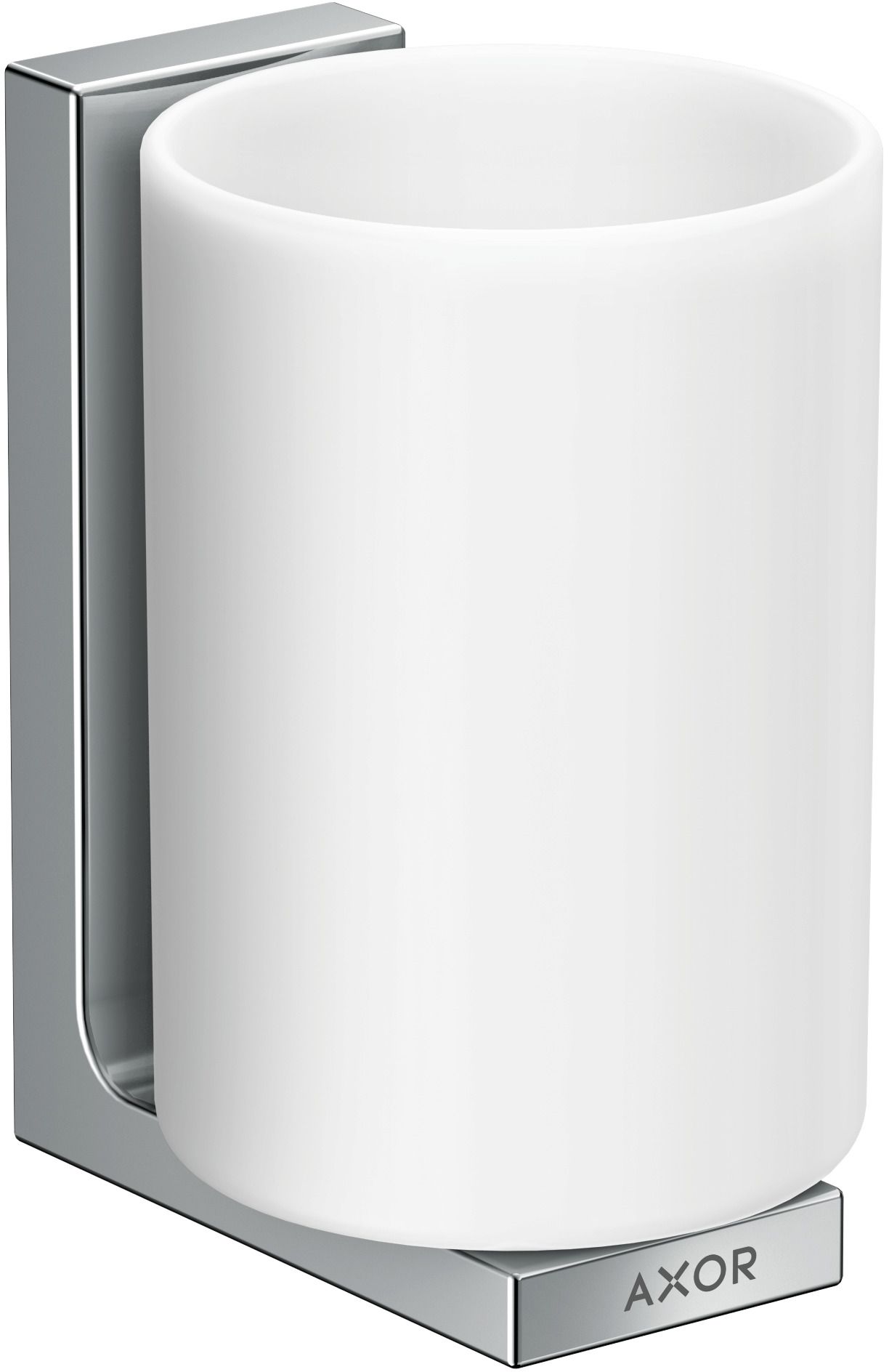 Axor Universal Rectangular bicchiere per lavarsi i denti bianco-cromo 42604000