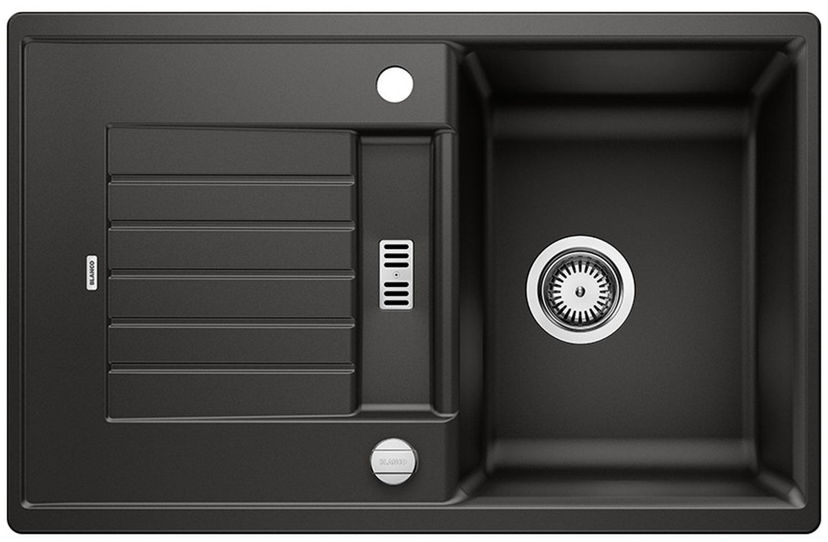 Blanco Zia 45 S lavello in granito 75x50 cm nero 526012