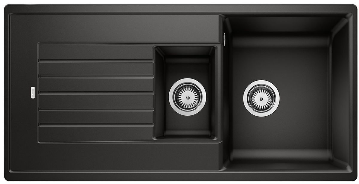 Blanco Zia 6 S lavello in granito 100x50 cm nero 526021