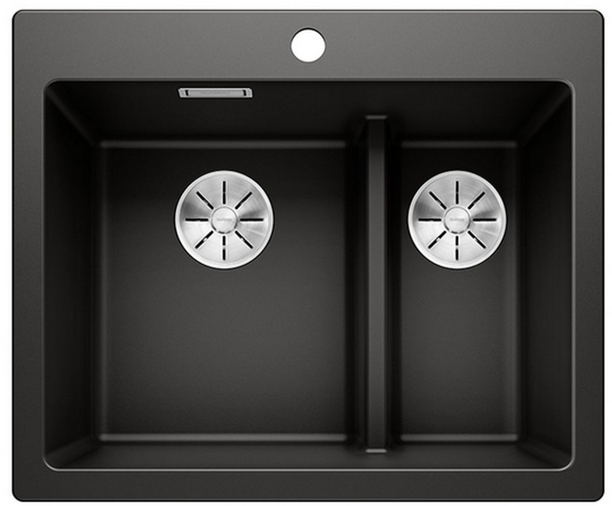 Blanco Pleon 6 Split lavello in granito 61.5x51 cm nero 525955