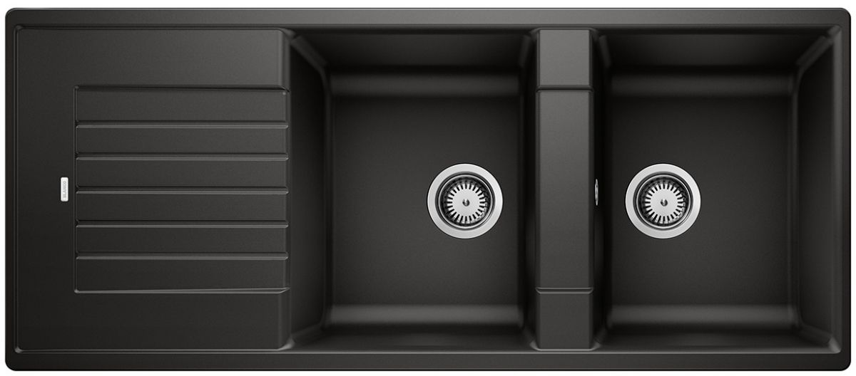 Blanco Zia 8 S lavello in granito 116x50 cm nero 526027