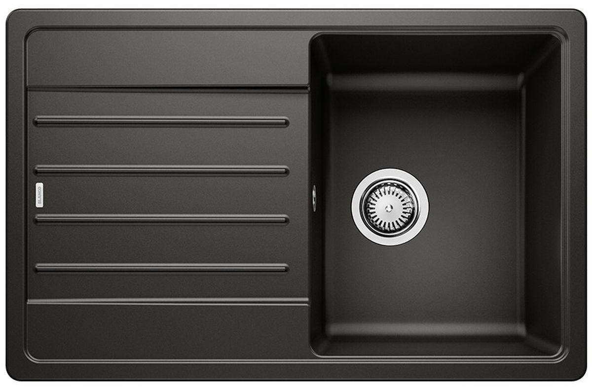 Blanco Legra 45 S lavello in granito 78x50 cm nero 526083