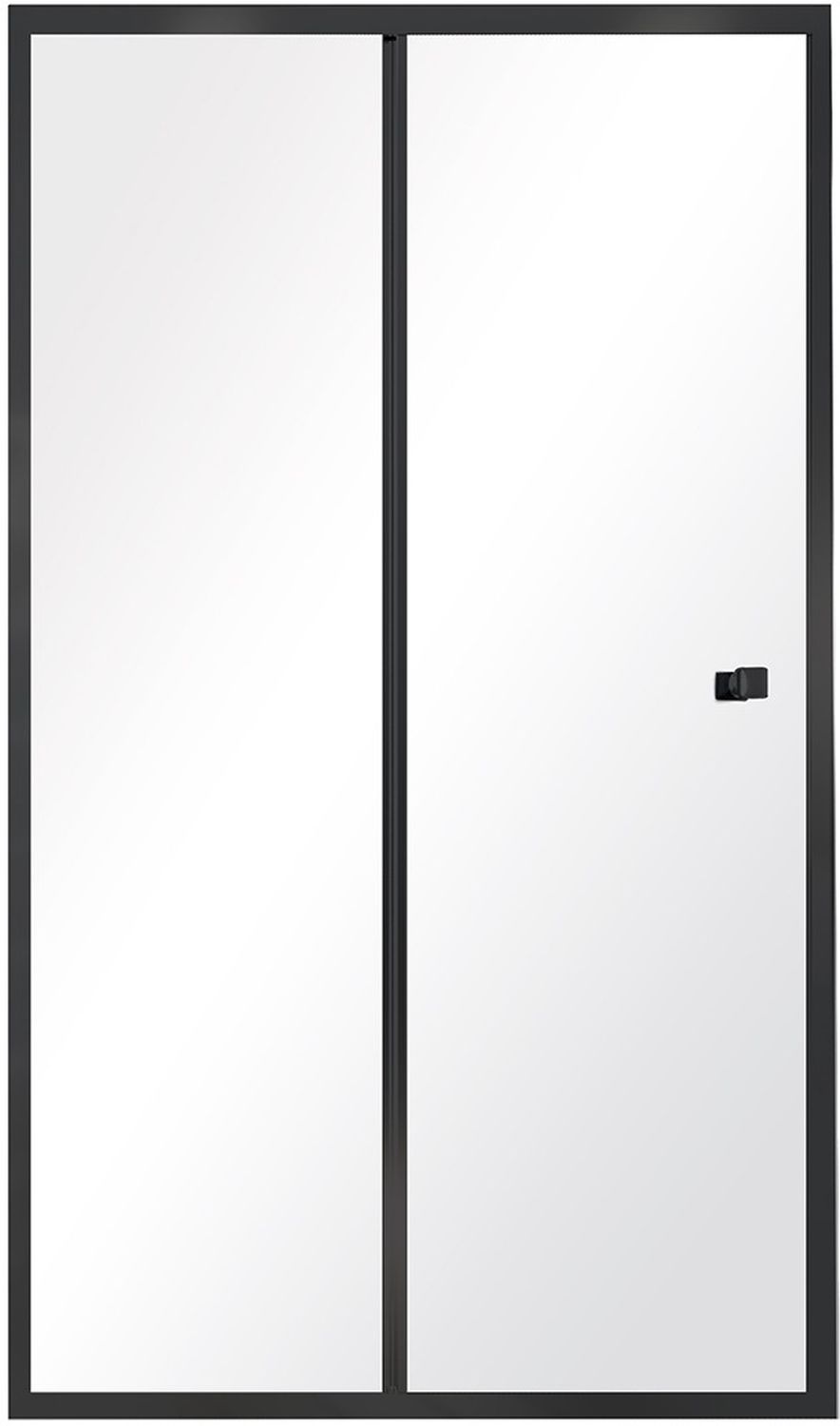 Besco Duo Slide Black porta doccia 130 cm scorrevole nero opaca/vetro trasparente DDSB-130