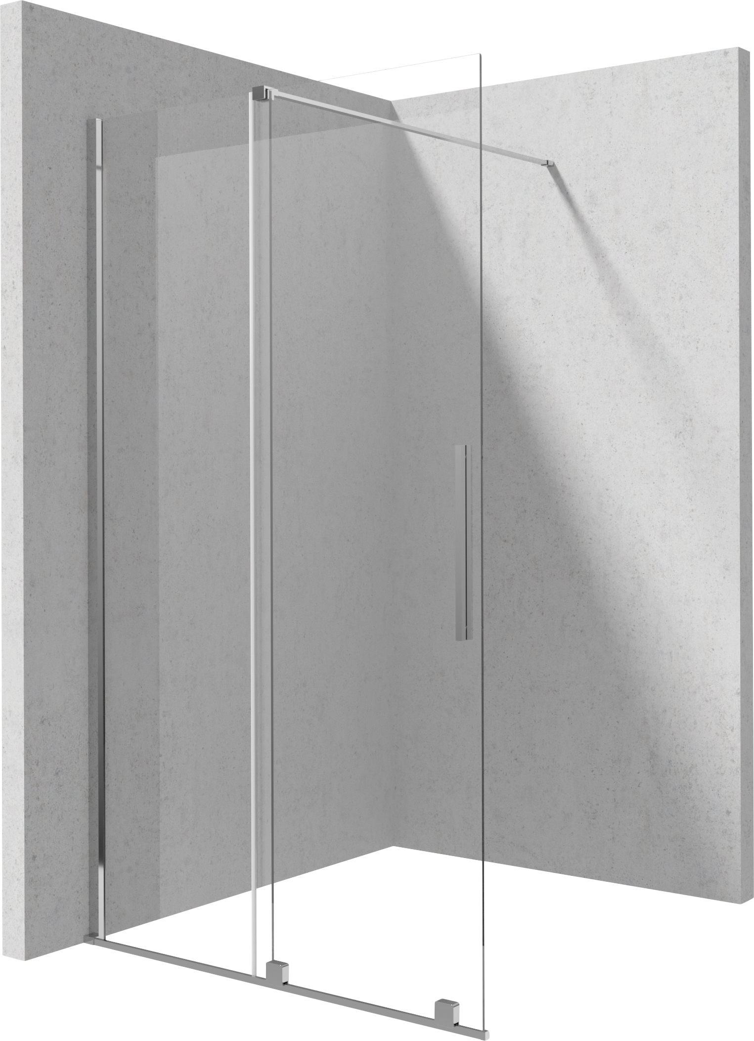 Deante Prizma parete doccia walk-in 90 cm cromo lucida/vetro trasparente KTJ_039R