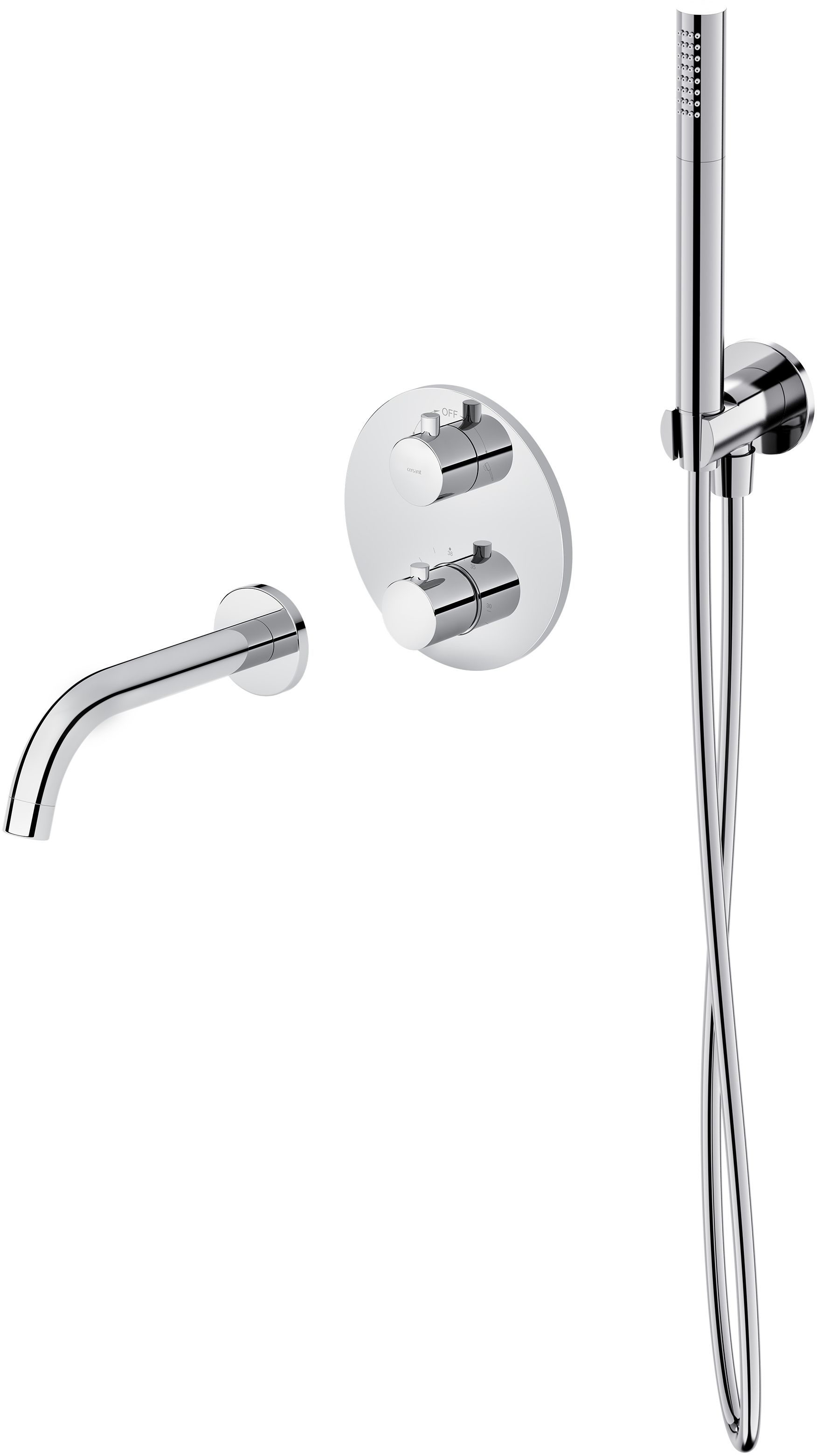 Set rubinetto per vasca e doccia Cersanit Zen S951-564, set doccia Cersanit Inverto S951-708, S951-553