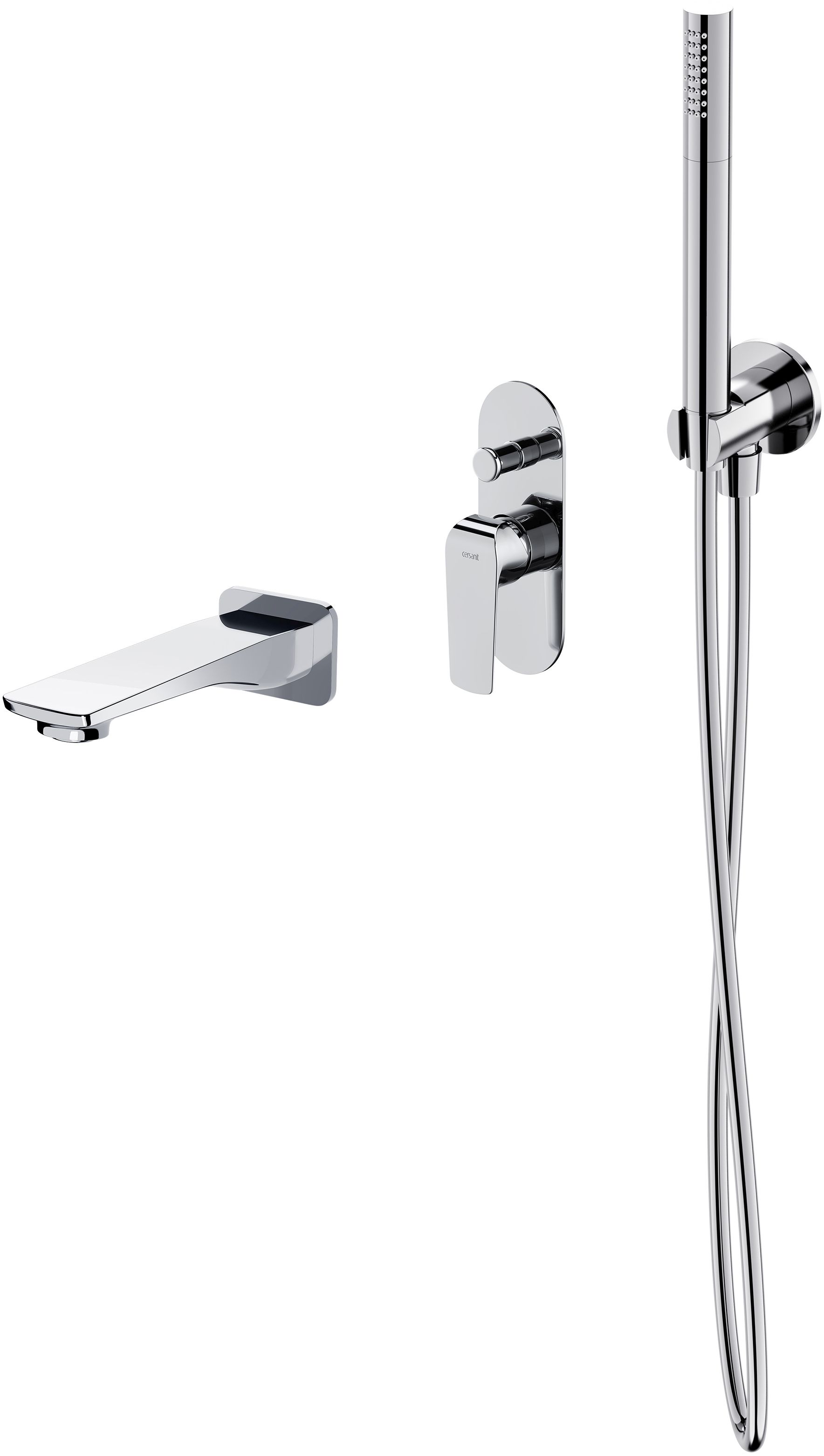 Set rubinetto per vasca e doccia Cersanit City S951-345, set doccia Cersanit Inverto S951-708, S951-706