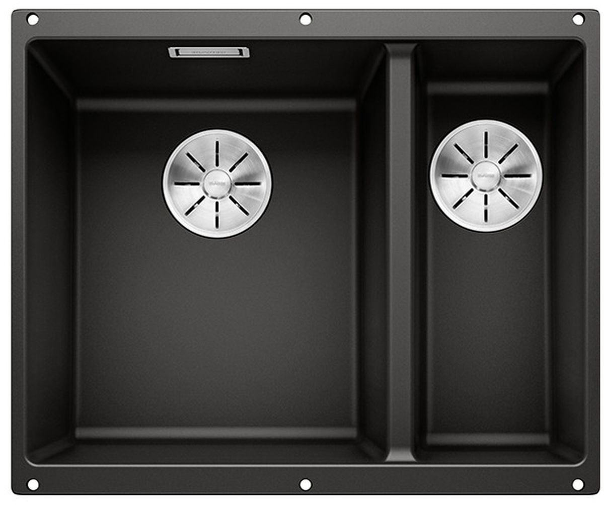 Blanco Subline 340/160-U lavello in granito 52.5x40 cm nero 525985