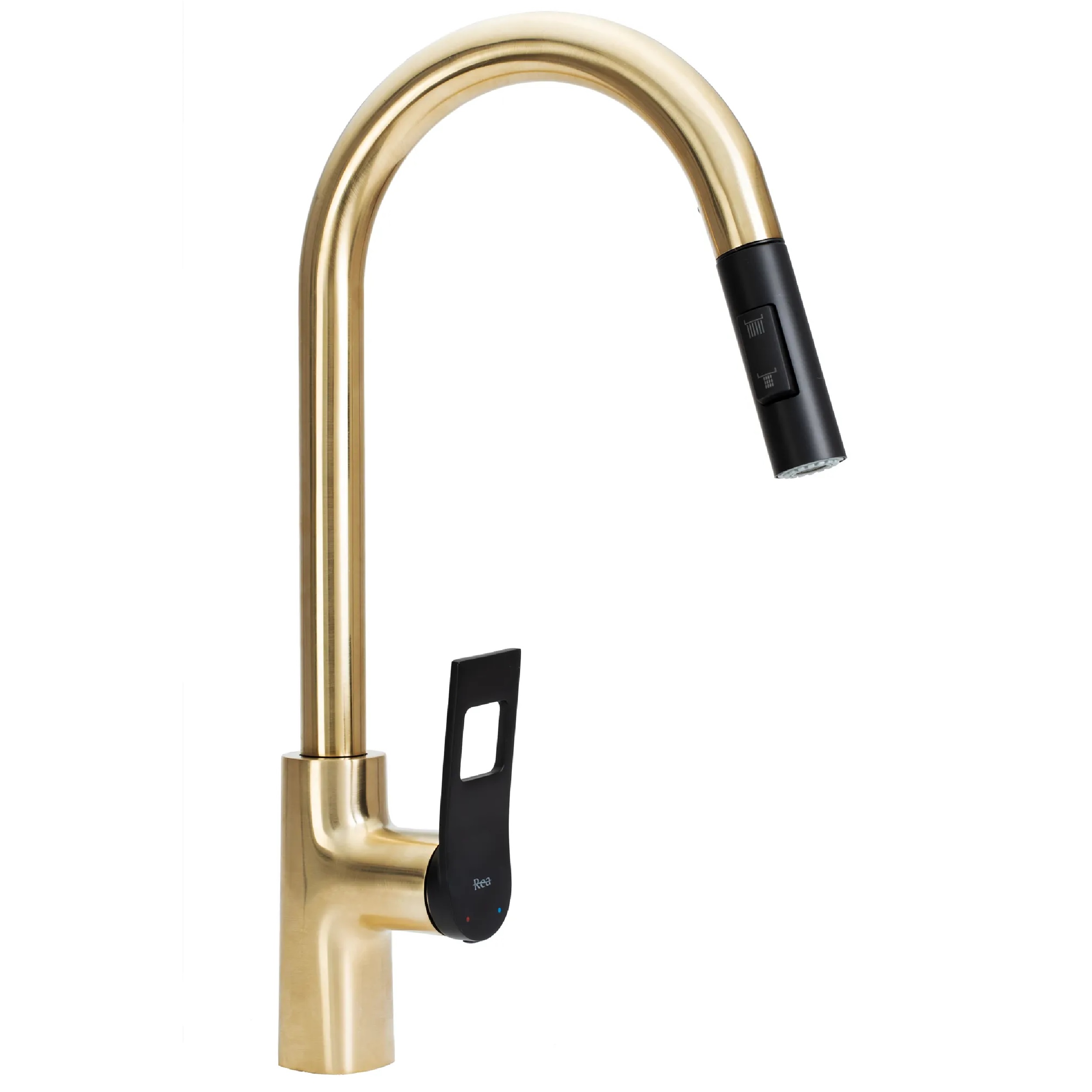 Rea Soul rubinetto da cucina verticale nero-oro/oro antico REA-B6205